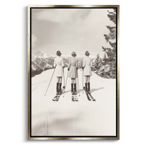 "VINTAGE GLAMOUR SKIERS"