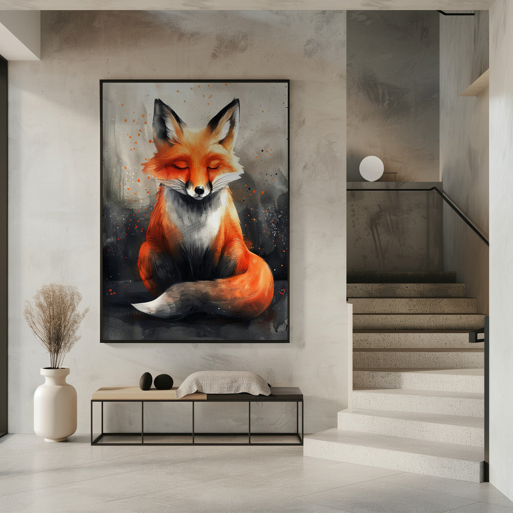 "WATERCOLOR ART FOX"